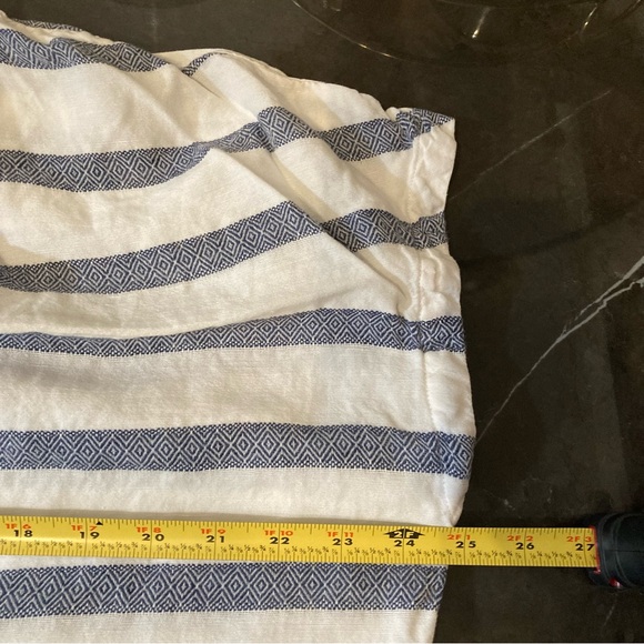 Athleta Women’s Navy and White Striped V-Neck Tunic Coverup Dress Size Large - Picture 12 of 13